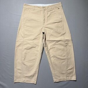 Anthropologie Maeve Curved Cropped Barrel Leg Pants Womens‎ Size 6 Beige Chino